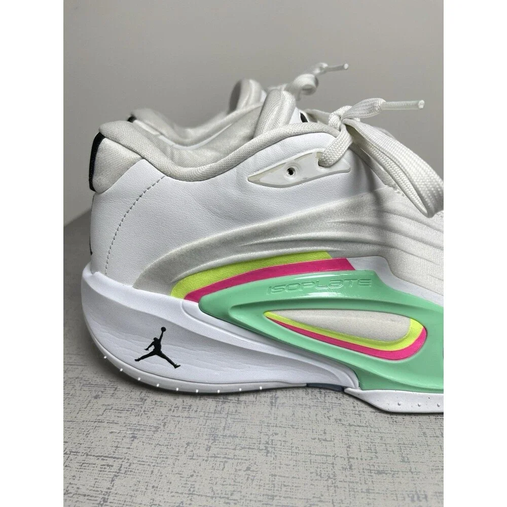 Nike Jordan Luka 3 White/Black-Volt Glow Green Basketball Shoes Men's 10 M